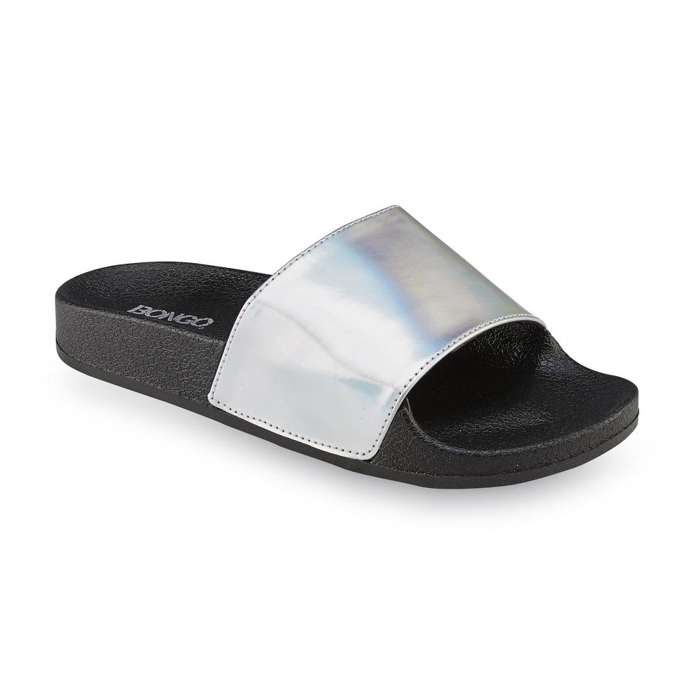 Bongo Women's On Deck Silver Slide Sandal