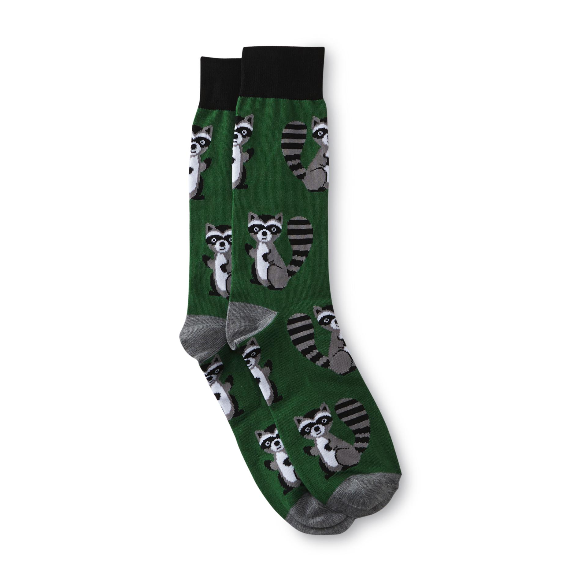 Joe Boxer Men's Crew Socks Raccoon