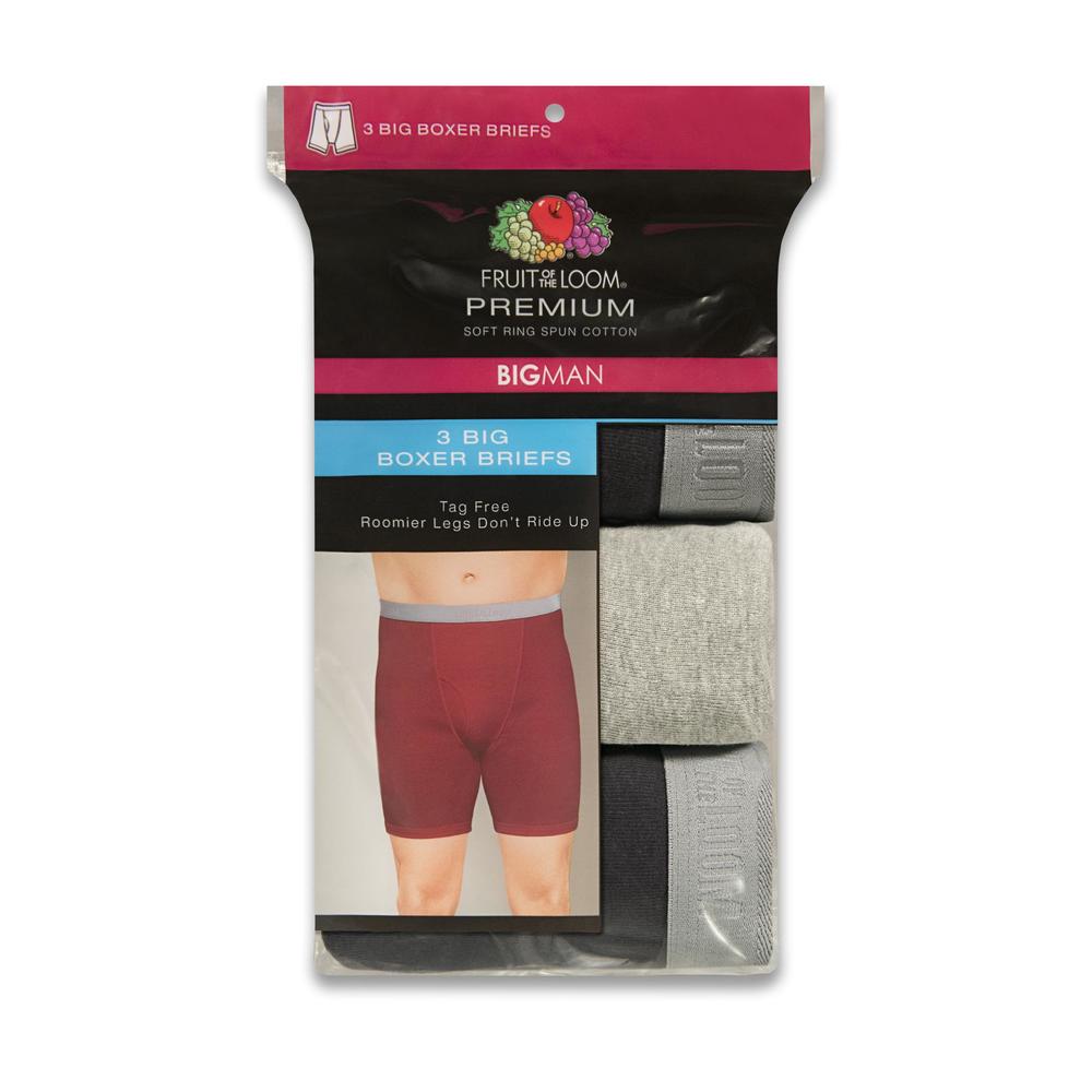 Fruit of the Loom Men's Big & Tall 3-Pack Boxer Briefs Assorted Colors