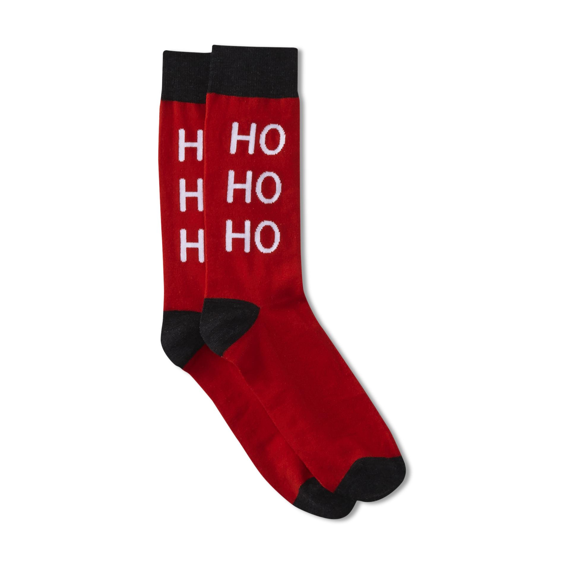 Joe Boxer Men's Christmas Crew Socks - Ho Ho Ho