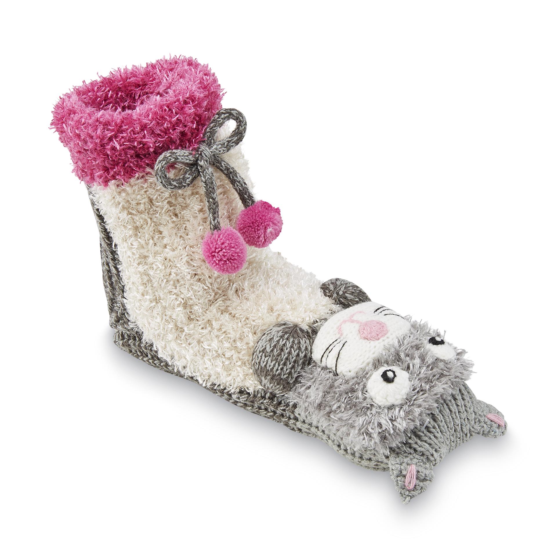Joe Boxer Women's Plush Slipper Socks - Cat
