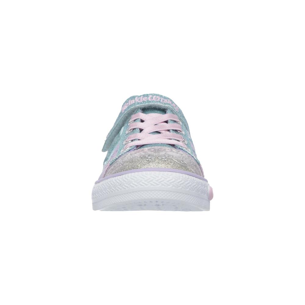 Skechers Girl's Twinkle Toes Enchanters Blue/Pink Light-Up Fashion Sneaker