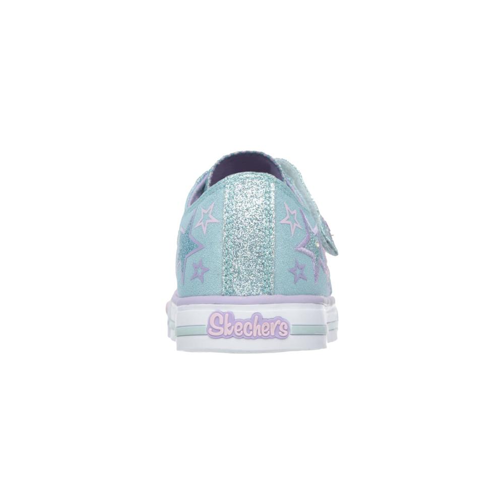 Skechers Girl's Twinkle Toes Enchanters Blue/Pink Light-Up Fashion Sneaker