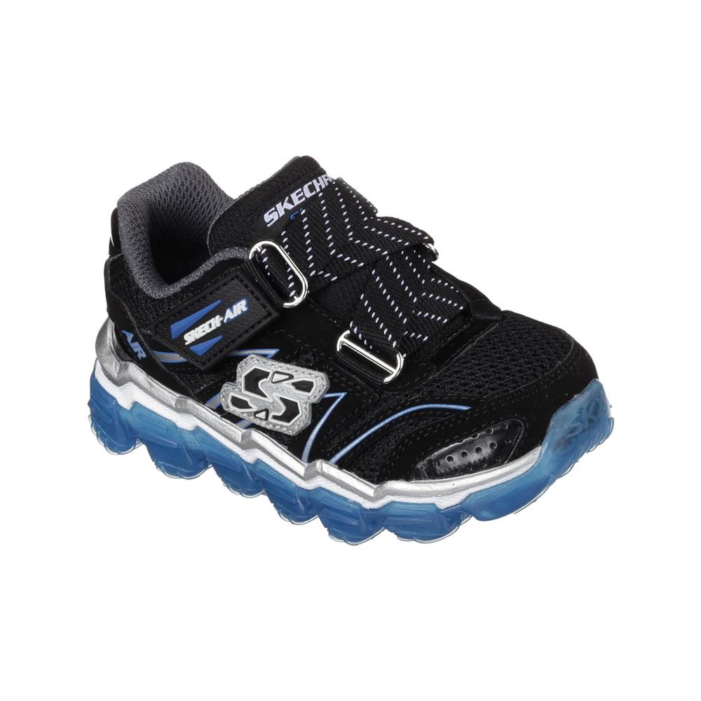 Skechers Toddler Boy's Skech Air Black/Silver/Blue Athletic Shoe