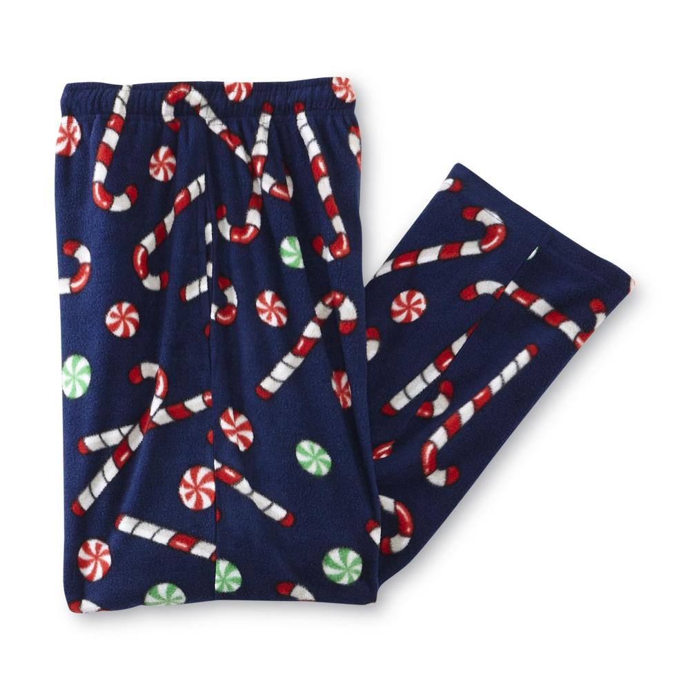 Joe Boxer Men's Christmas Fleece Pajama Pants - Candy Cane