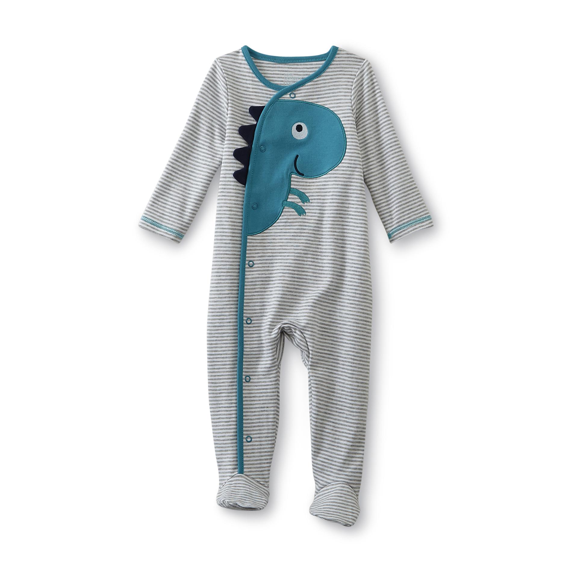 Little Wonders Newborn Boy's Sleeper Pajamas - Striped & Dinosaur