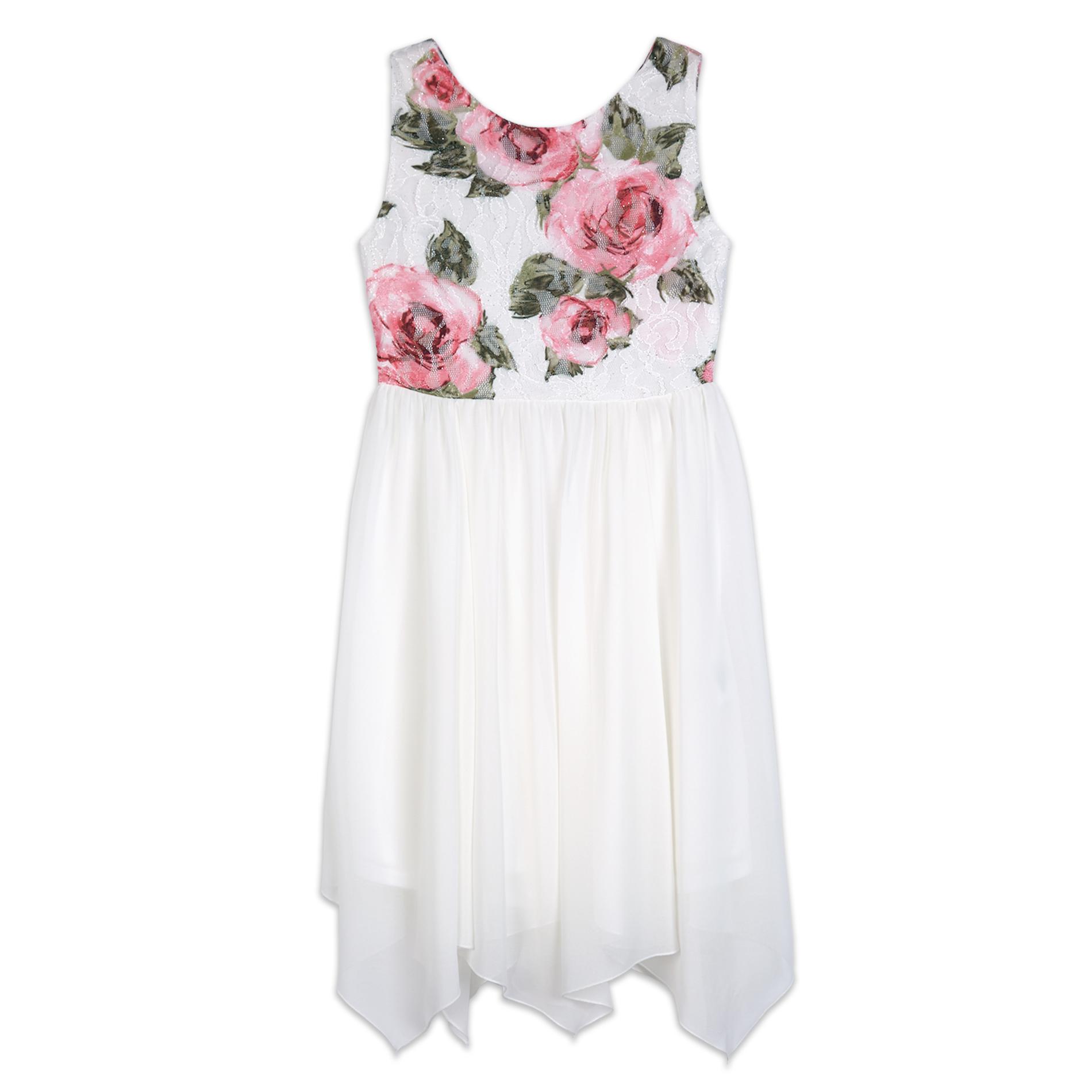 Amy's Closet Girls' Sleeveless Occasion Dress - Floral