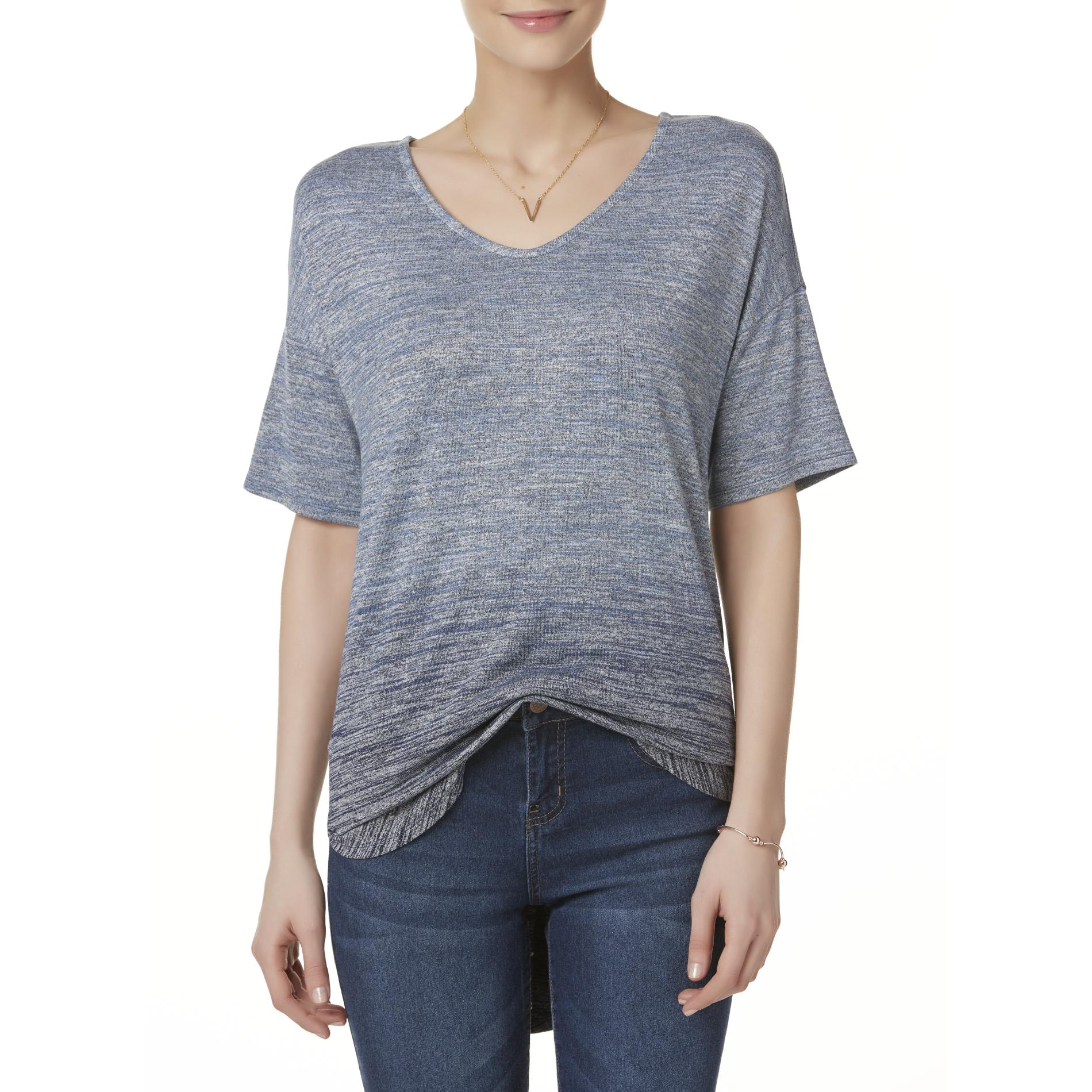 Simply Styled Women's V-Neck Top - Space Dyed