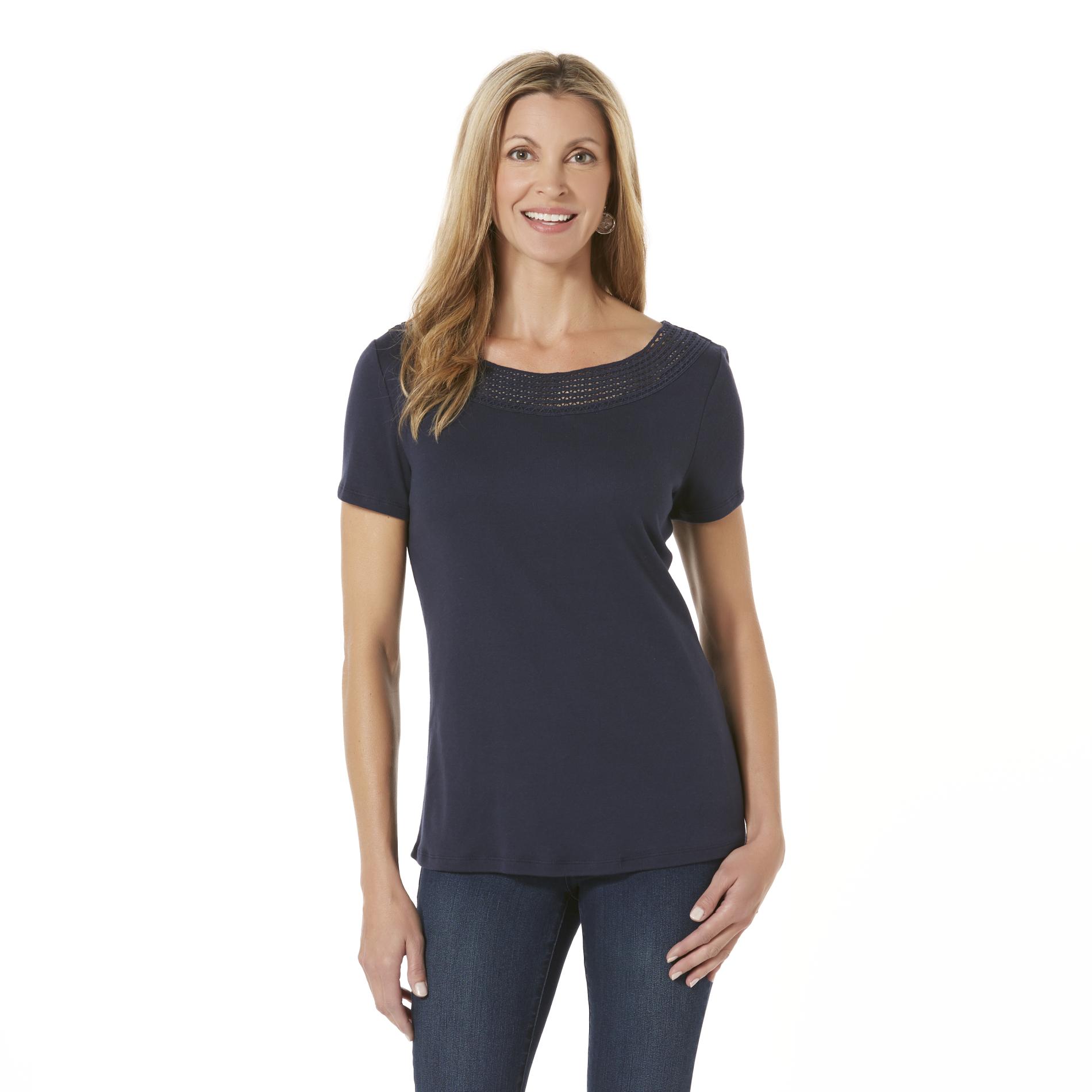 Basic Editions Women's Embellished TShirt