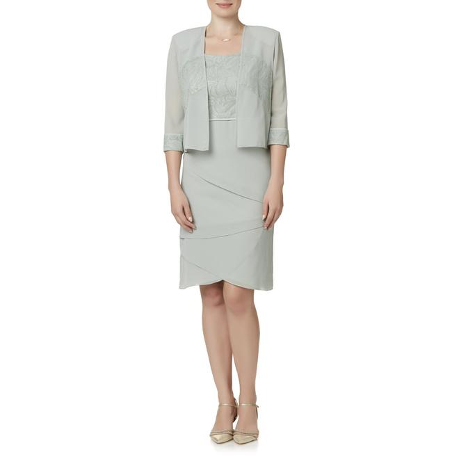 Maya Brooke Women's Sleeveless Occasion Dress & Jacket