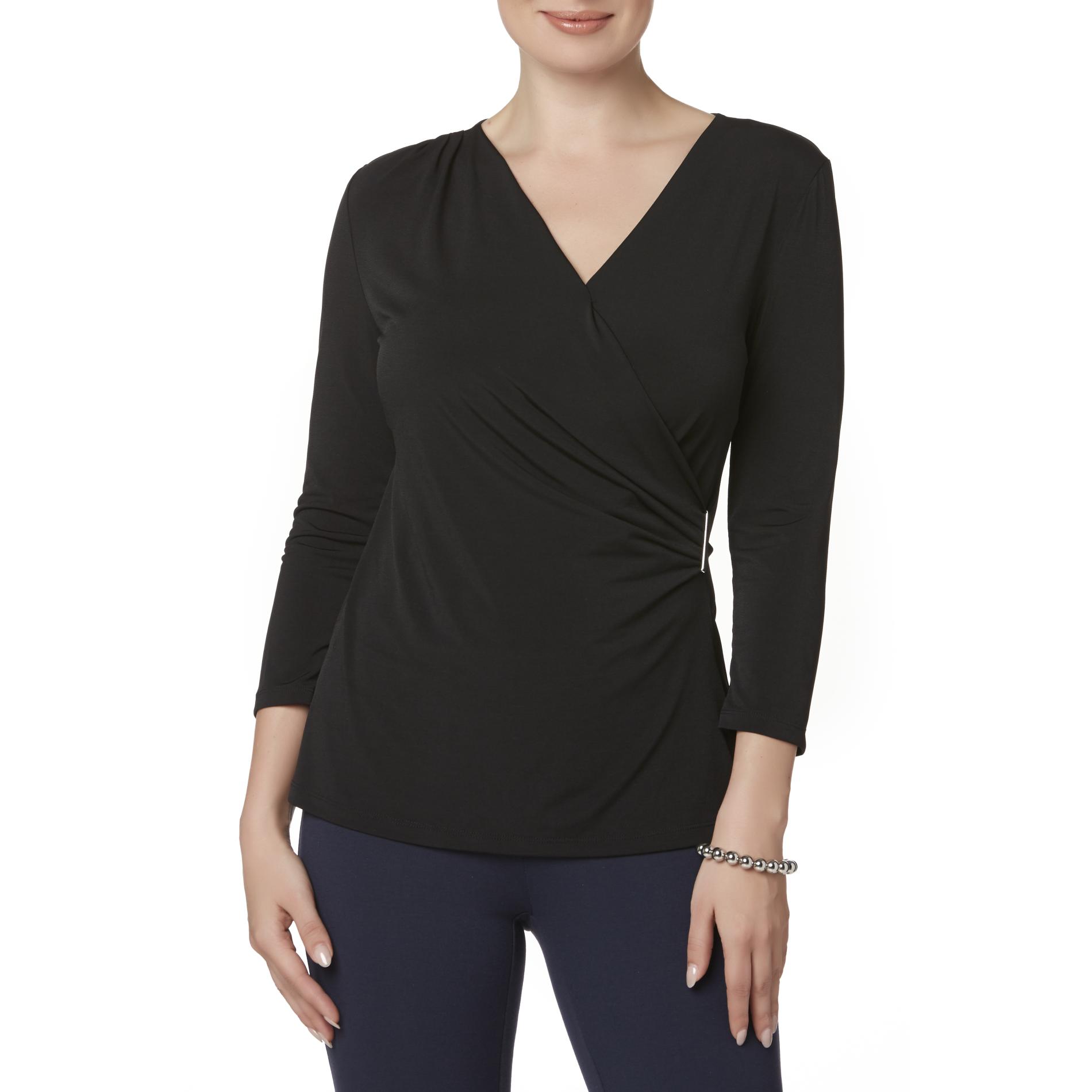 Simply Styled Women's Surplice Blouse | Shop Your Way: Online Shopping ...