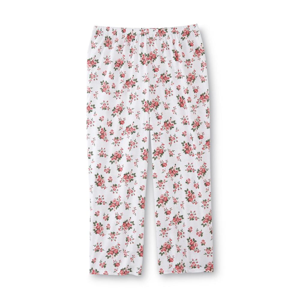 Pink K Women's Pajama Top & Capri Pants - Rose