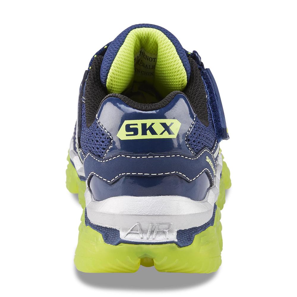 Skechers Boy's Skech Air Black/Silver/Blue Athletic Shoe