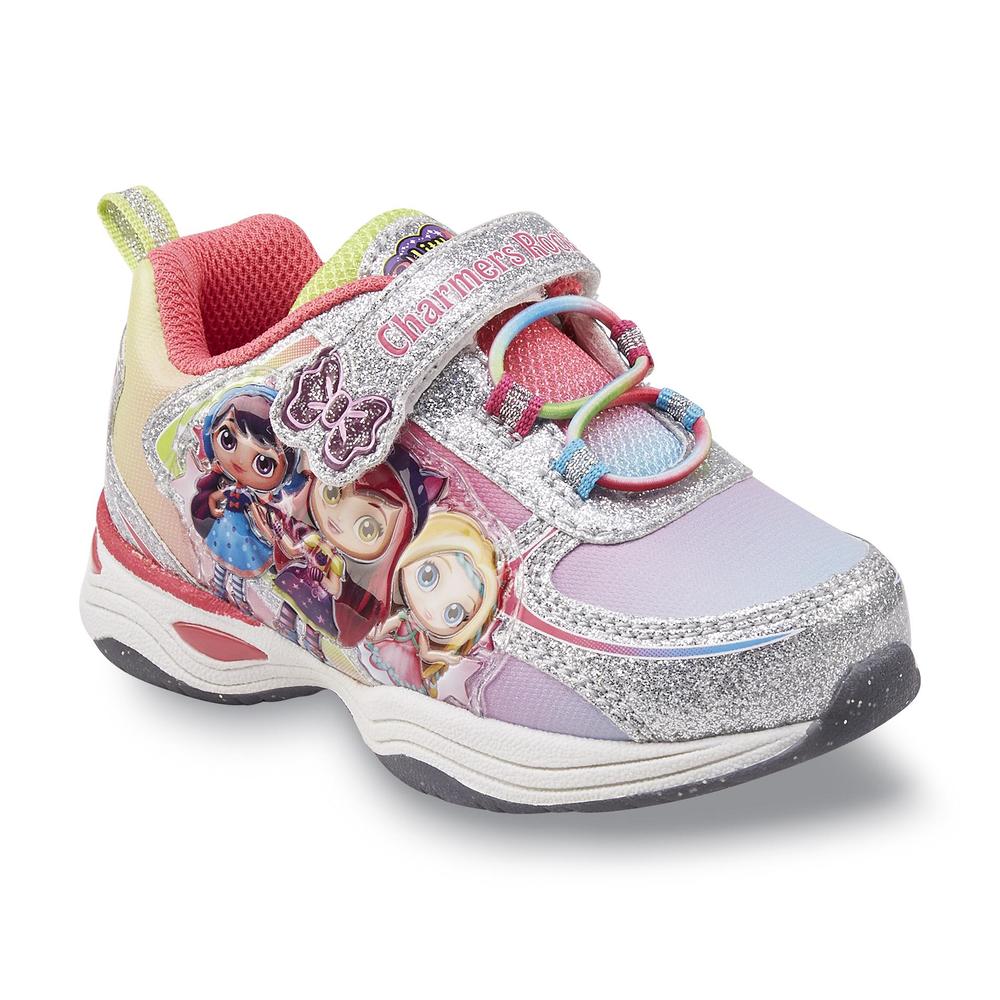 Nickelodeon Toddler Girl's Little Charmers Purple/Pink/Green/Glitter Light-Up Athletic Shoe