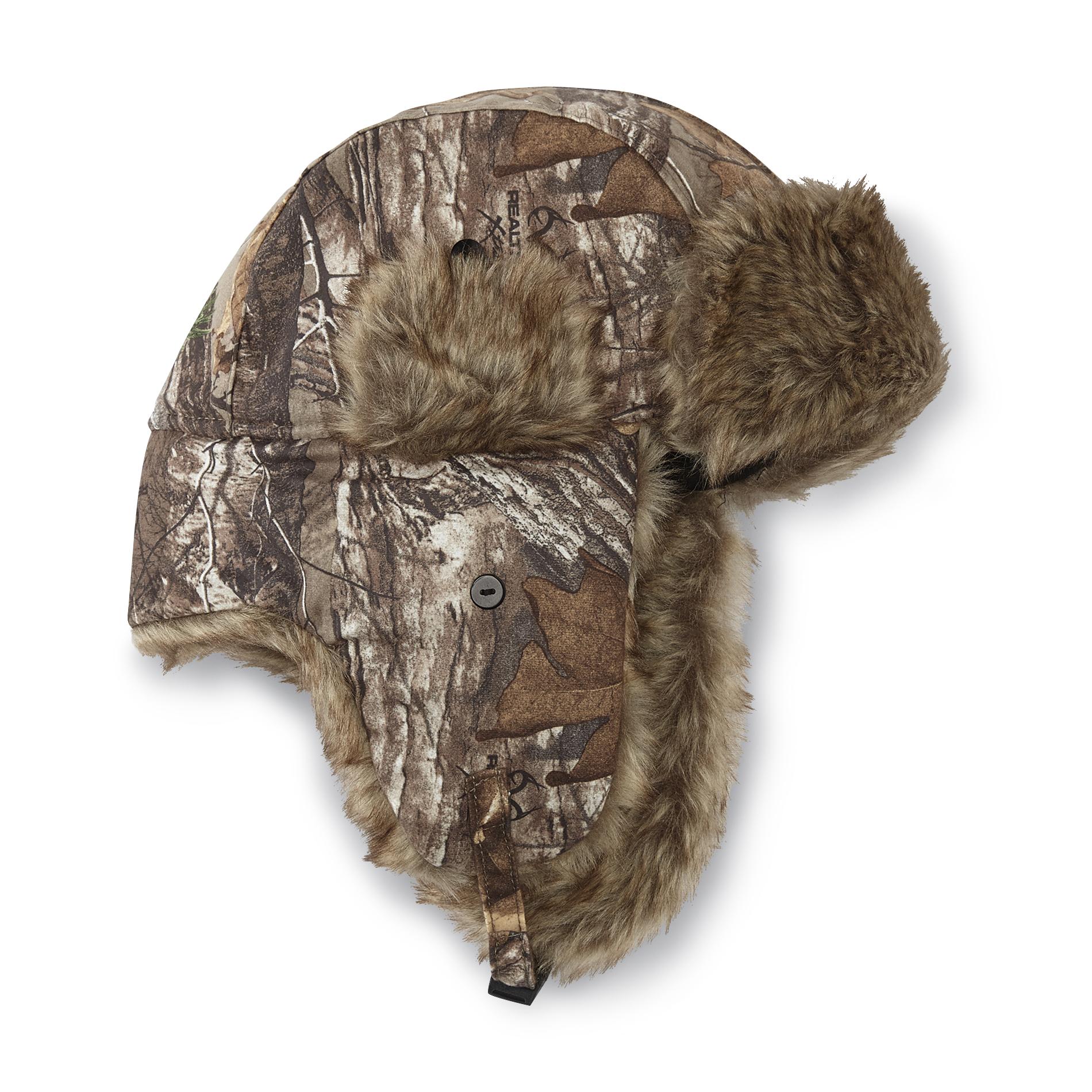Realtree Men's Sabre Faux Fur Trapper Hat Camo