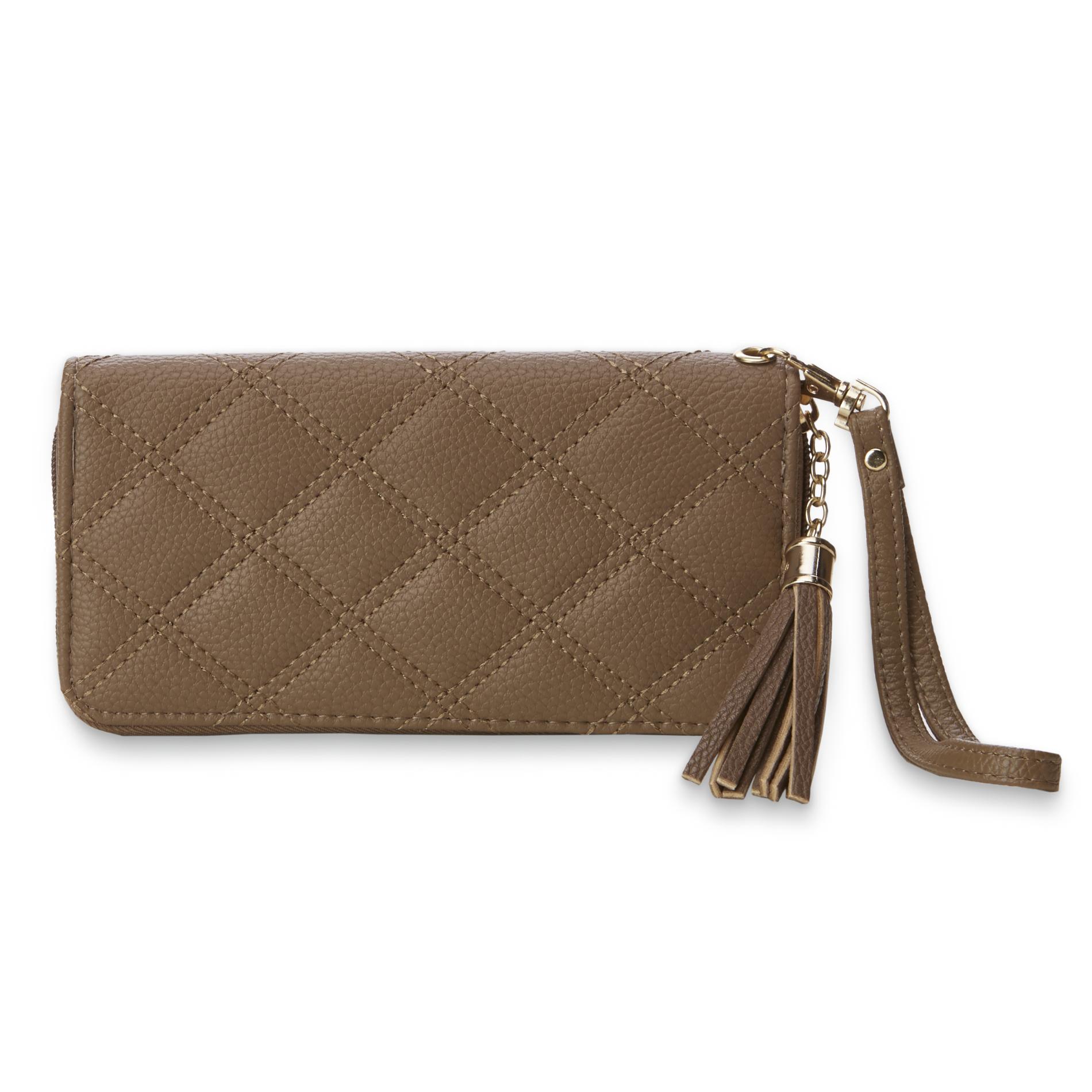 Quilted wristlet wallet clearance