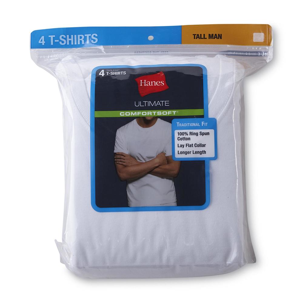 Hanes Men's Big & Tall 4-Pack Ultimate ComfortSoft T-Shirts