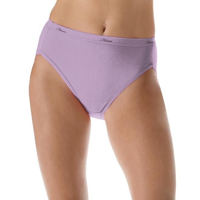Hanes Women's Plus 5Pack HiCut Panties