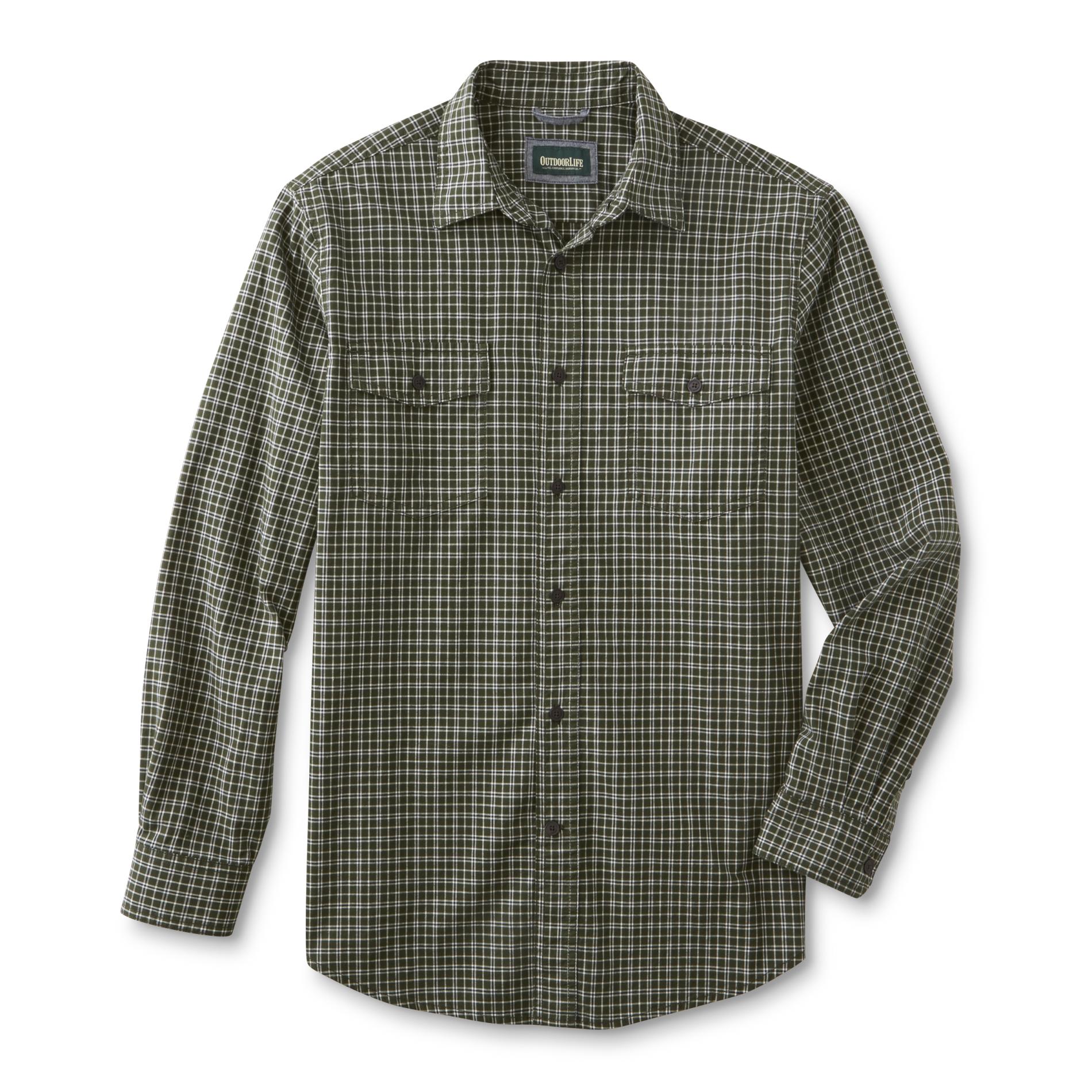 Outdoor Life Men's Button-Front Shirt - Plaid | Shop Your Way: Online ...