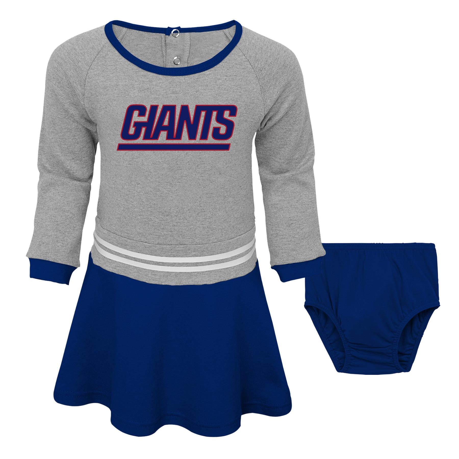 NFL Toddler Girls' Dress & Diaper Cover - New York Giants