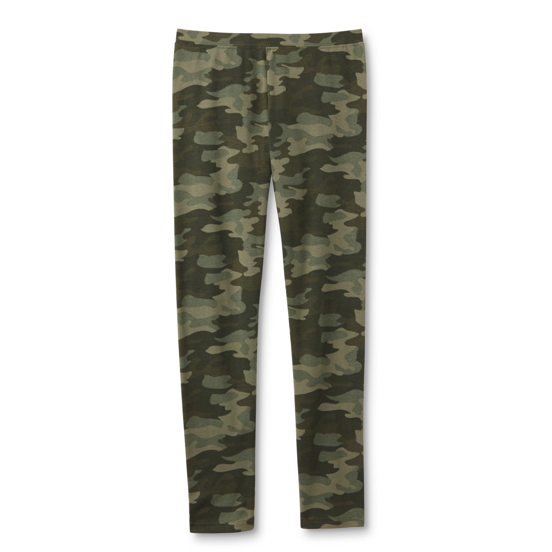 Simply Styled Girls' Printed Leggings - Camouflage