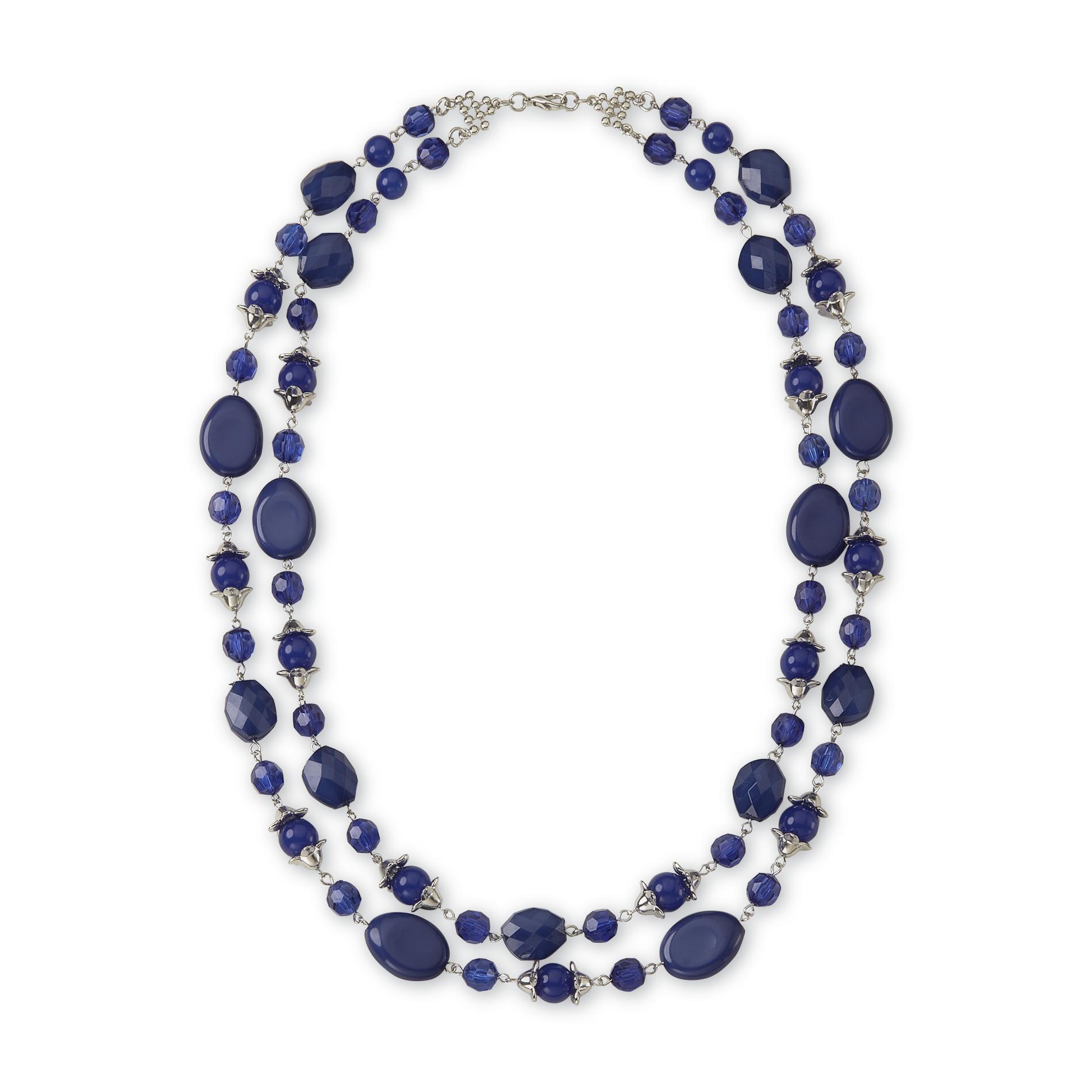 Jaclyn Smith Women's Silvertone Beaded Necklace