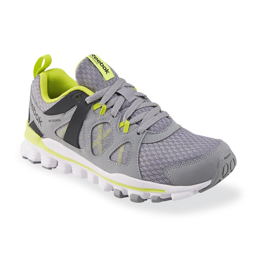 Reebok Women's Hexaffect Run Gray/Dark Gray/Yellow Running Shoe