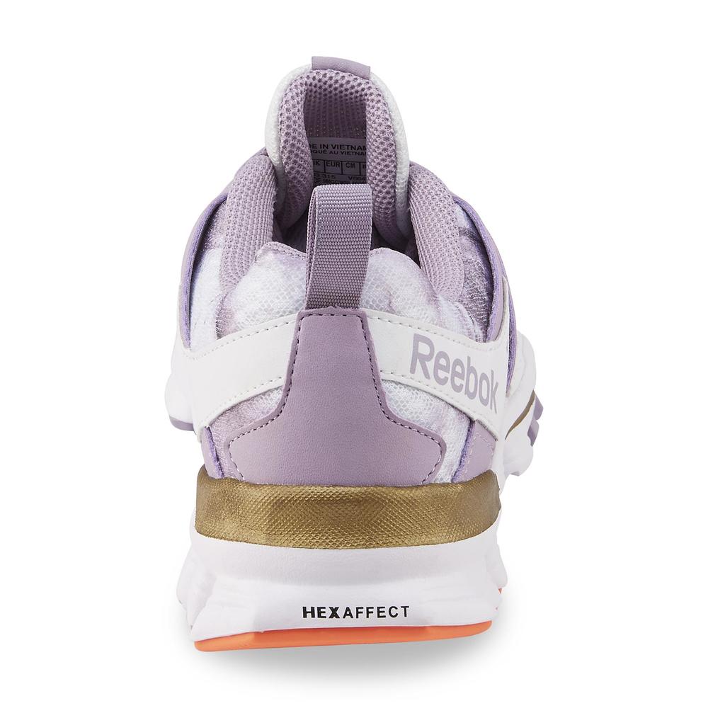 Reebok Women's Hexaffect Run Blue/Lavender/White/Tie-Dye Running Shoe