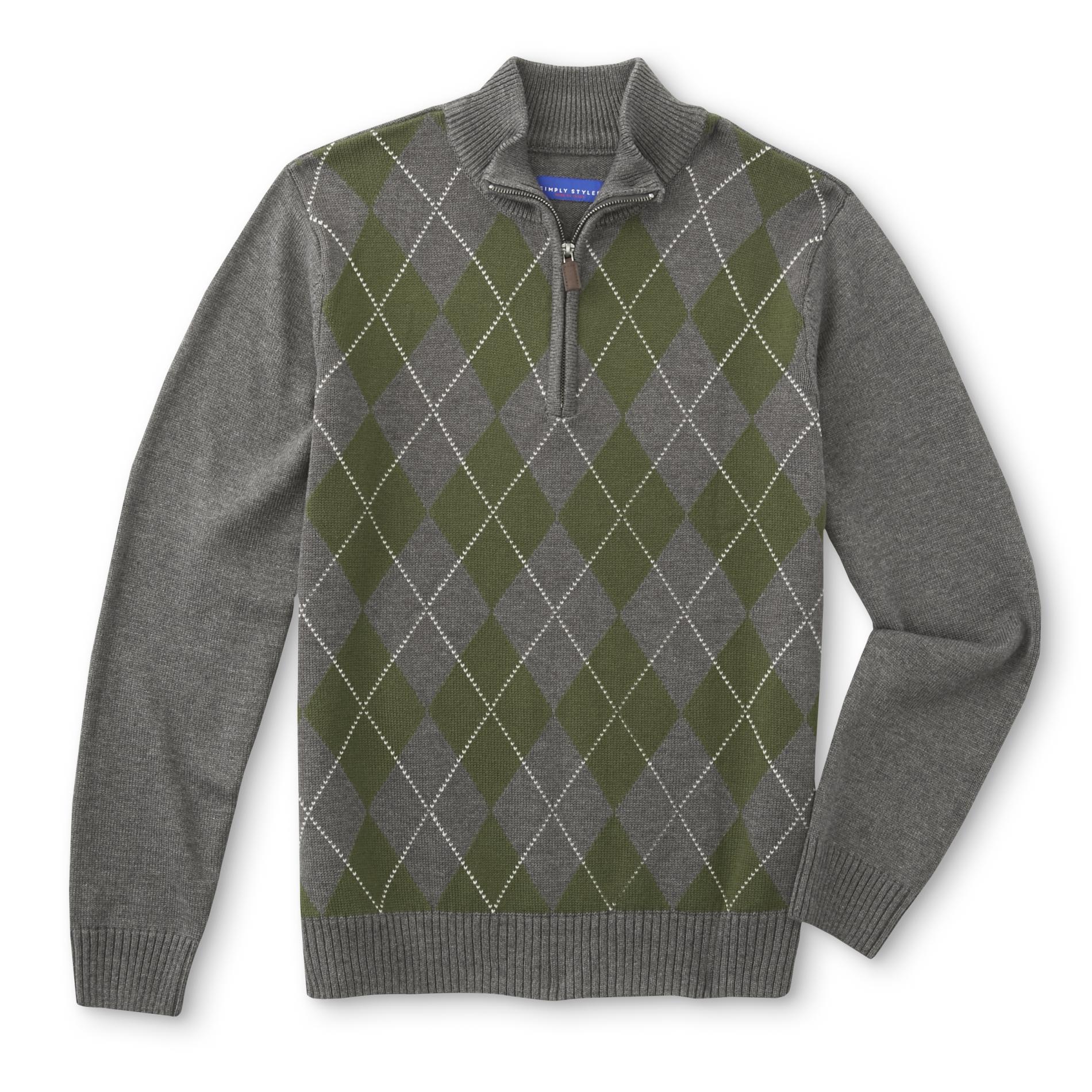 argyle quarter zip
