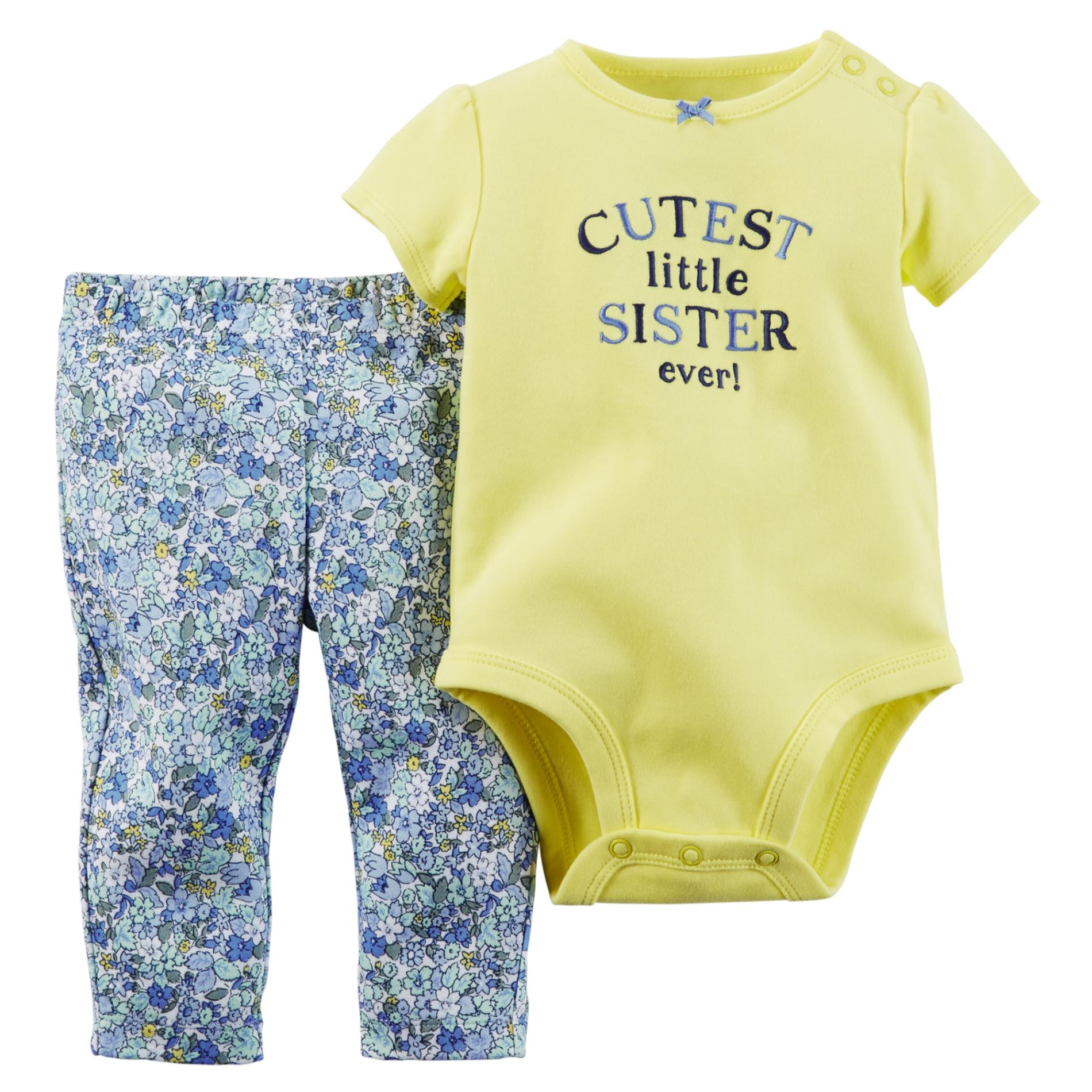 Carter's Newborn & Infant Girl's Bodysuit & Leggings - Little Sister