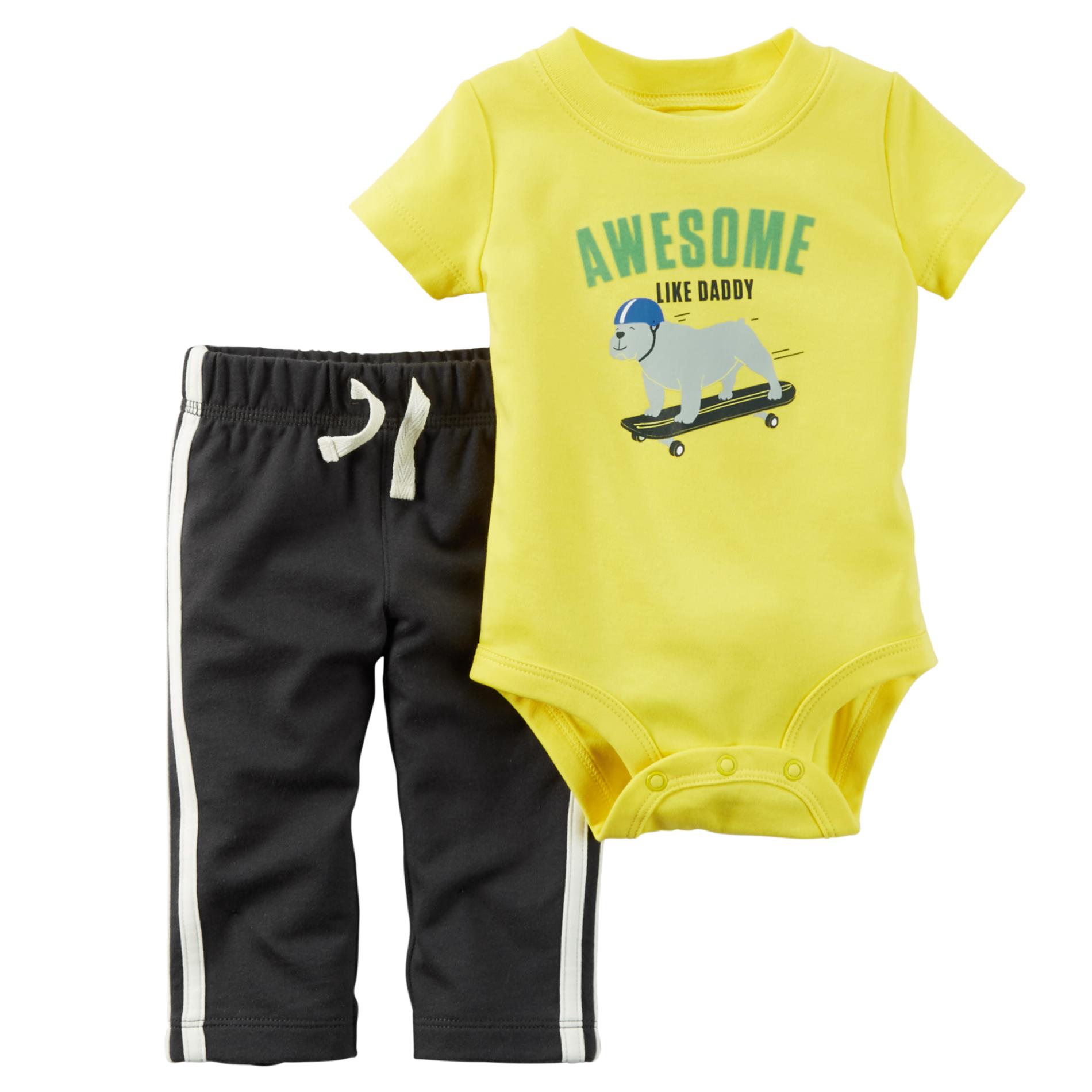 Carter's Newborn & Infant Boy's Bodysuit & Athletic Pants - Awesome