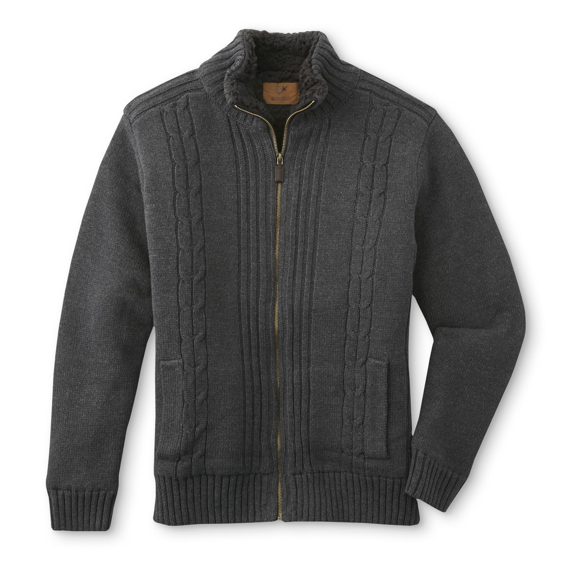 Outdoor Life Men's Fleece-Lined Sweater Jacket | Shop Your Way: Online ...