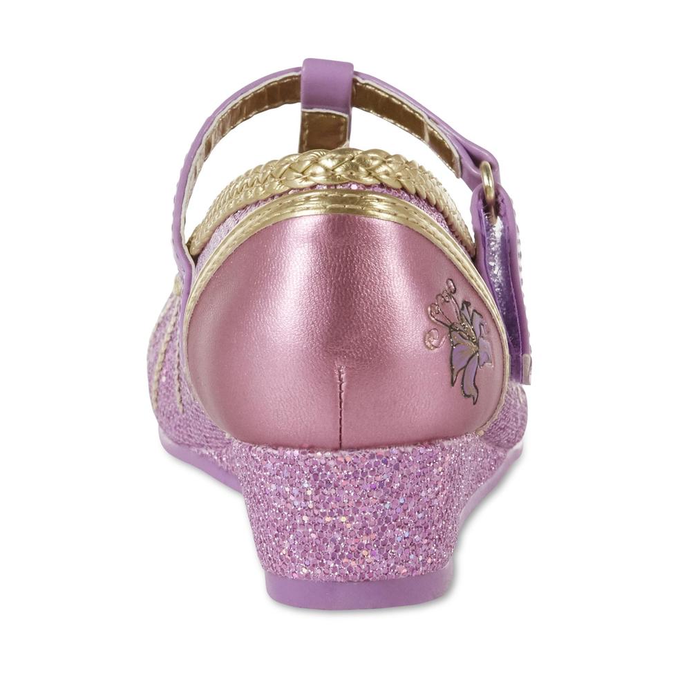 Disney Girls' Tangled Mary Jane Purple Wedge Shoe