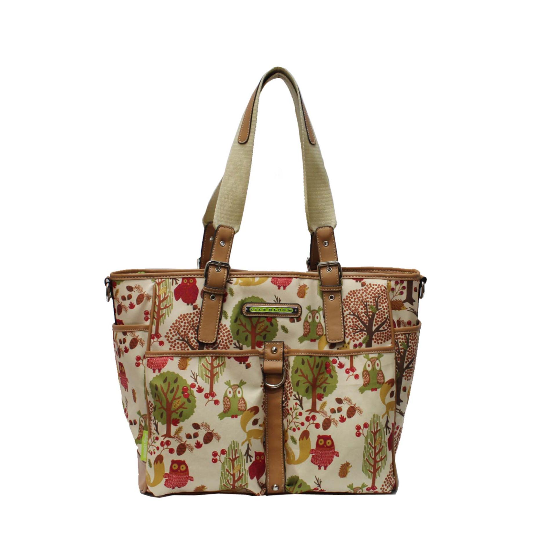 Lily Bloom Women's Laptop Tote Bag - Forest Print