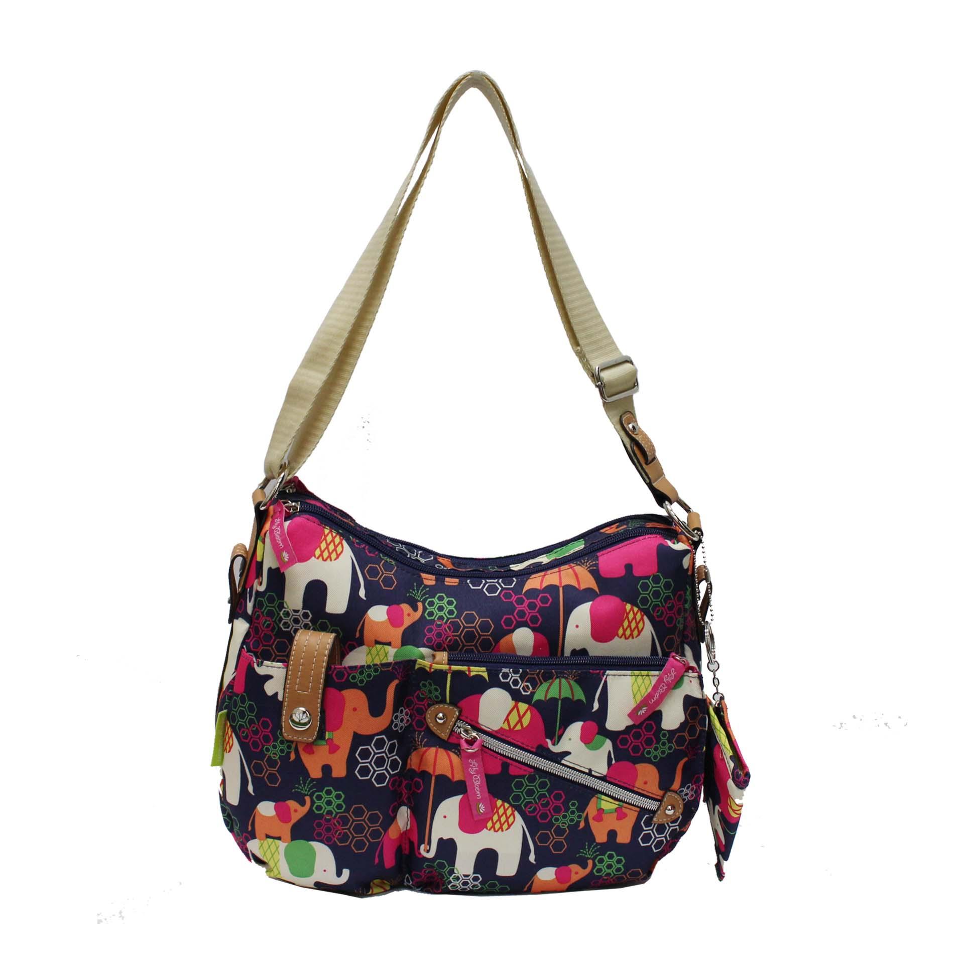 Lily Bloom Women's Hobo Bag Elephant Print Shop Your Way Online