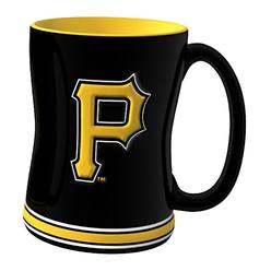 MLB Boelter Brands MLB Pittsburgh Pirates Coffee Mug14oz Sculpted Relief, Team Color, 14 Ounce