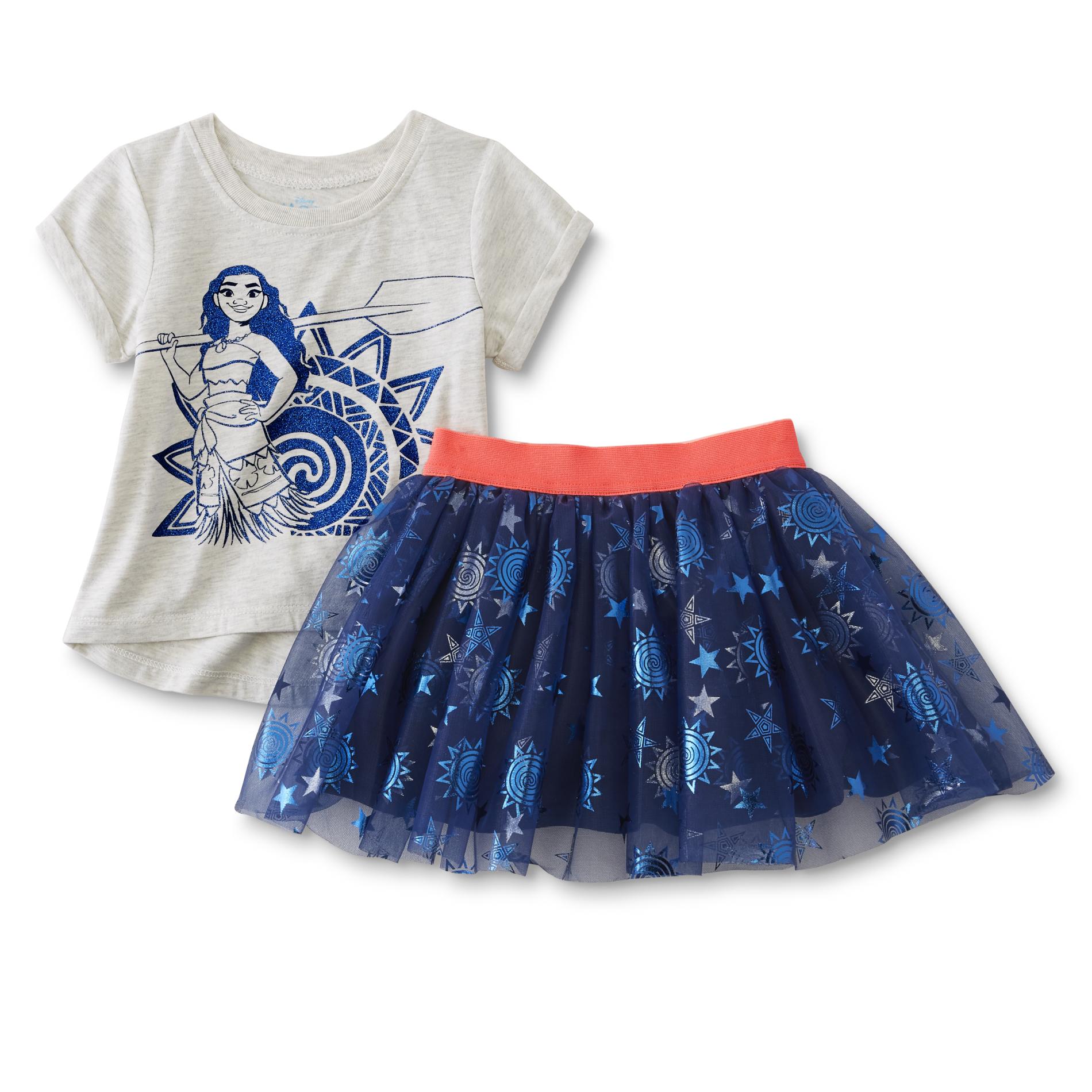 Disney Moana Toddler Girls' Graphic T-Shirt & Skorts - Stars