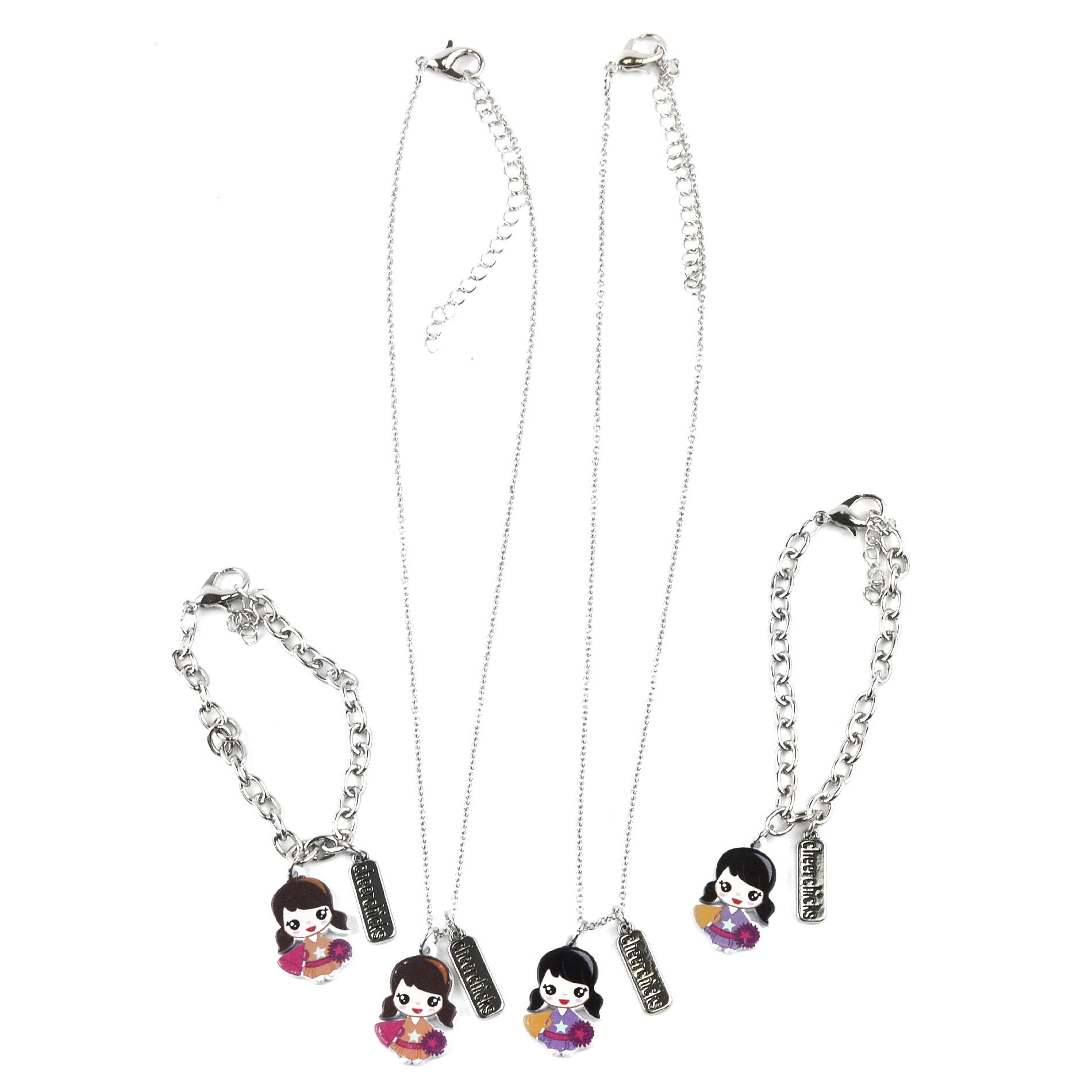 Piper Girls' 2 Necklaces & 2 Bracelets - Cheerleader Piper Girls' 2 Necklaces & 2 Bracelets - Cheerleader