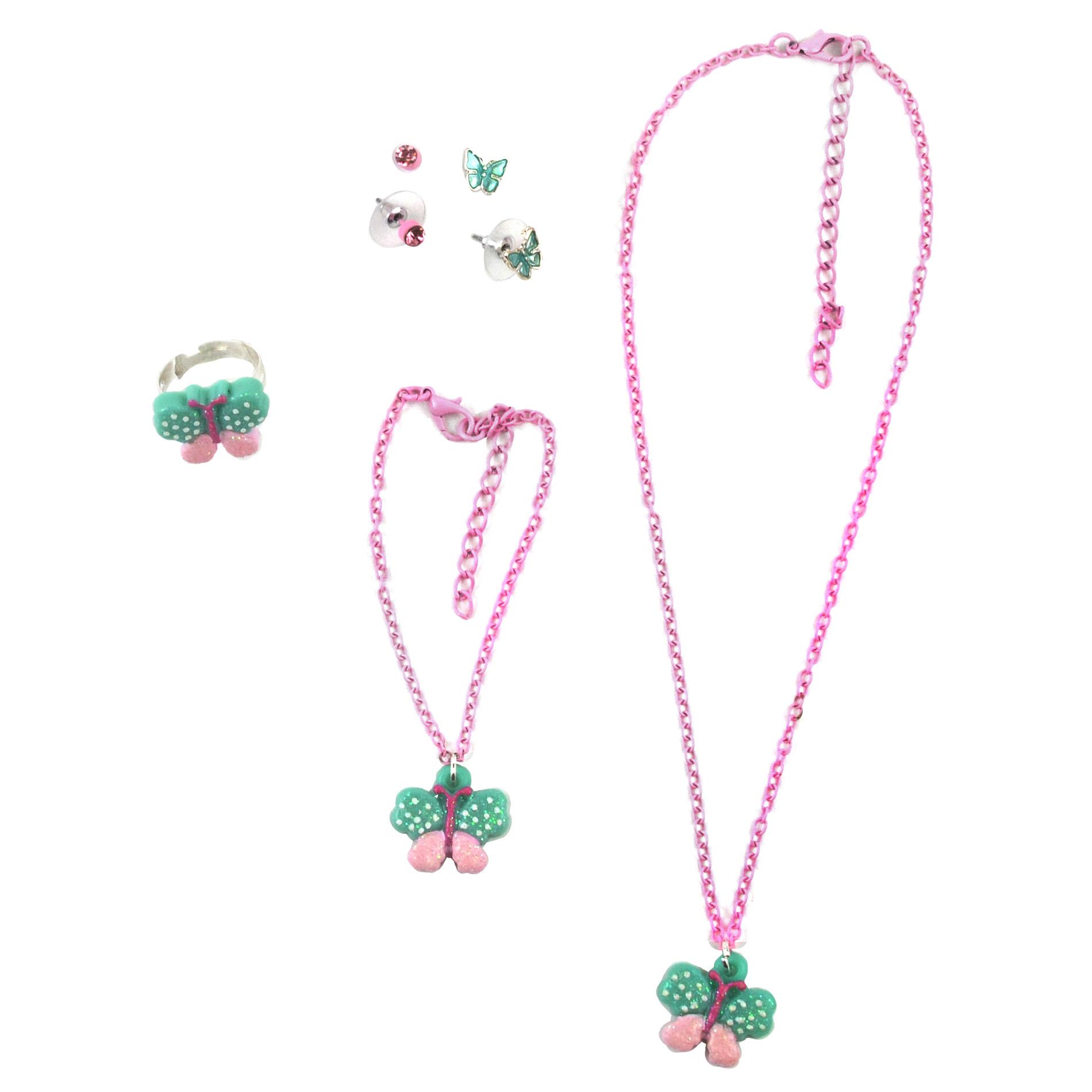 Piper Girls' Necklace, Bracelet, 2-Pairs Stud Earrings & Ring Piper Girls' Necklace, Bracelet, 2-Pairs Stud Earrings & Ring