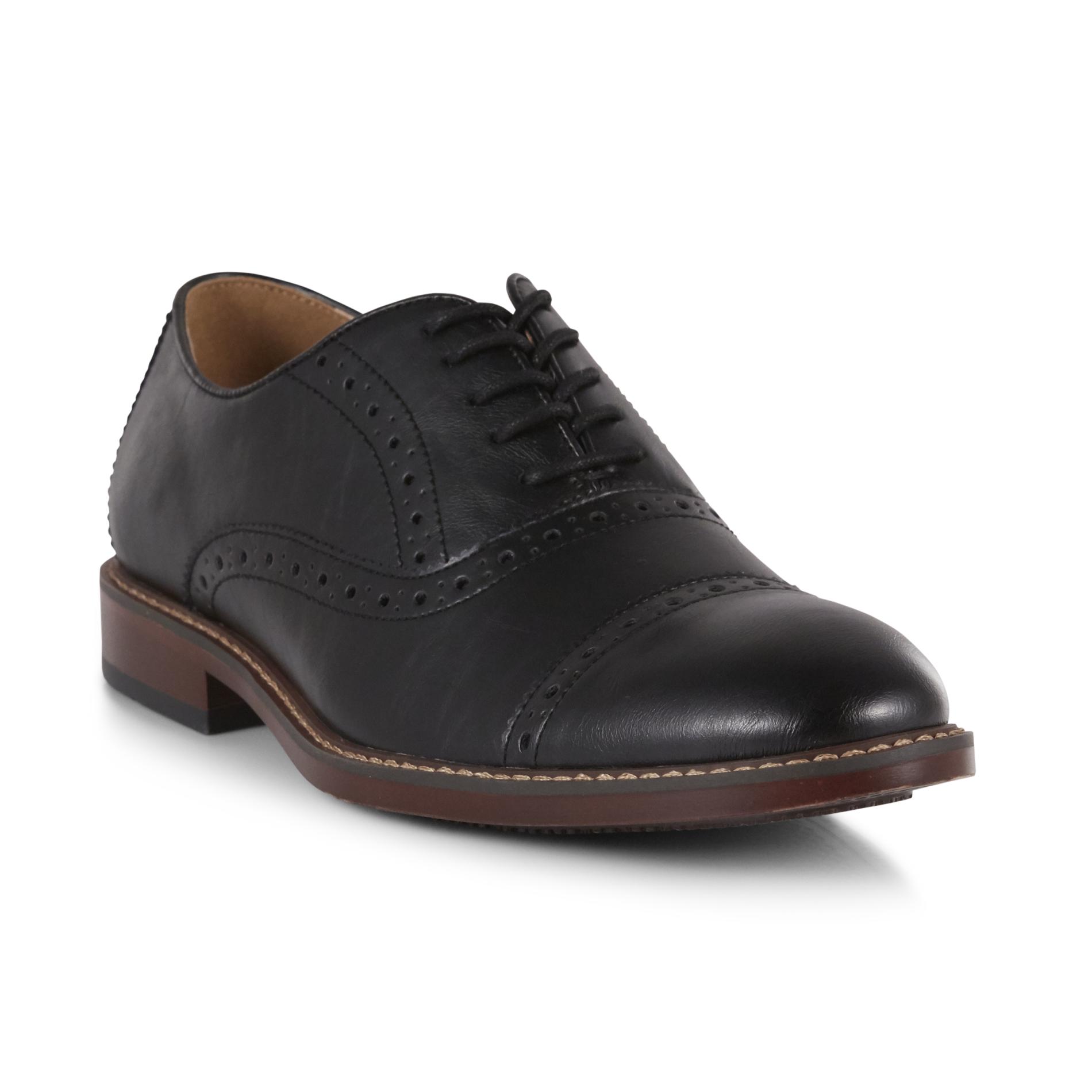 SM New York Men's Adler Oxford Dress Shoe - Black | Shop Your Way ...