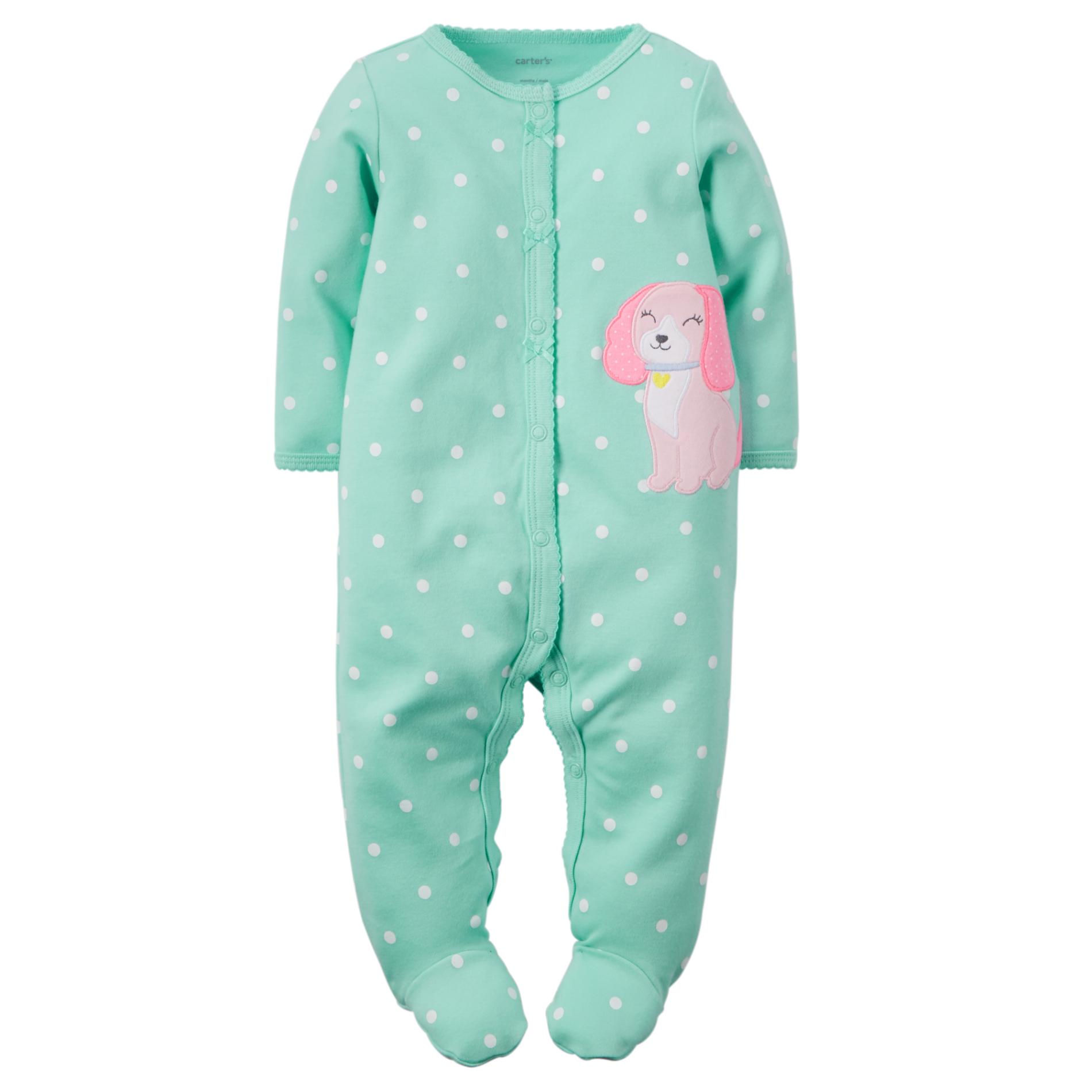 Carter's Newborn Girl's Footed Pajamas Puppy