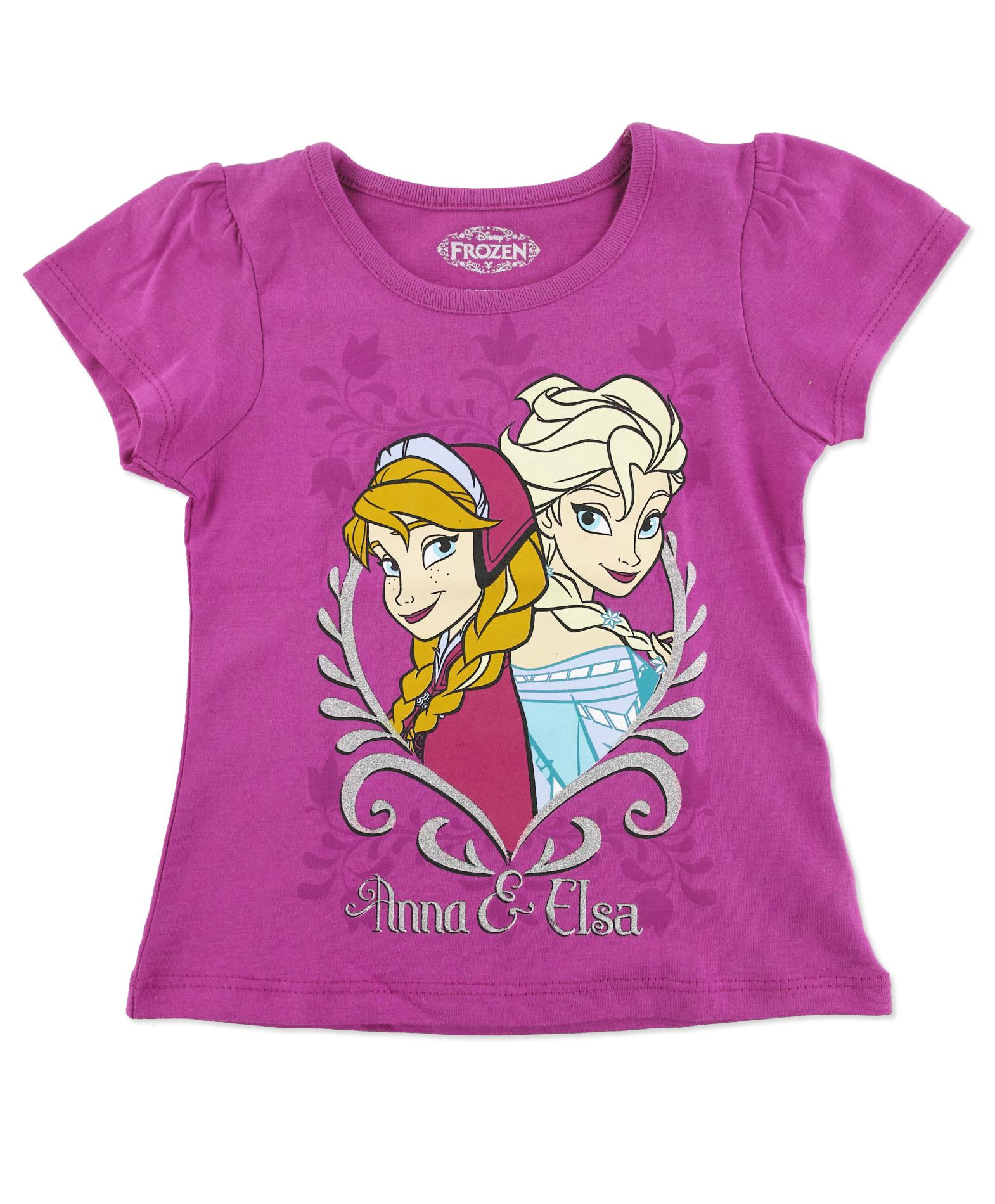 Disney Frozen Toddler Girl's Graphic T-Shirt - Elsa & Anna