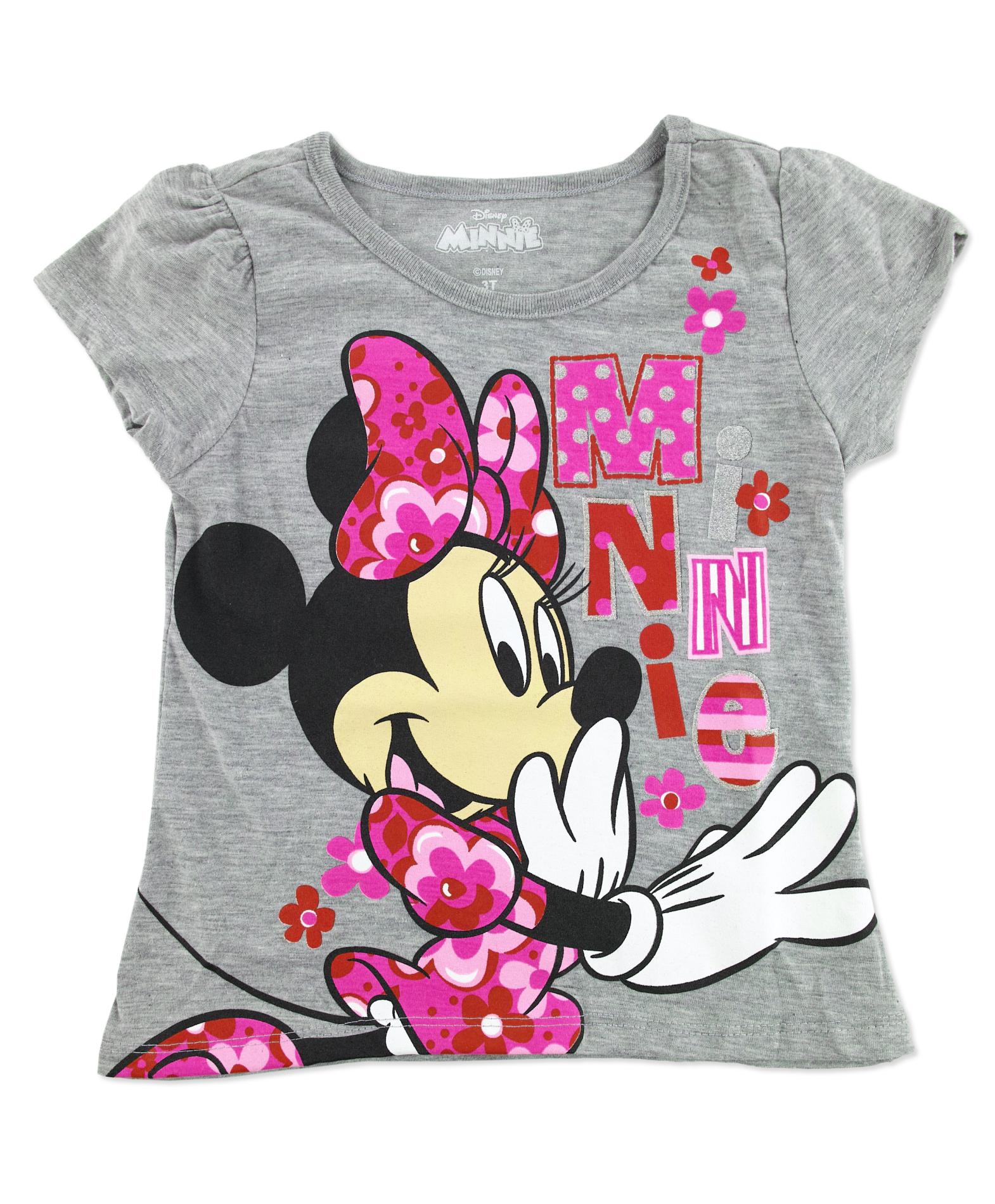 Disney Minnie Mouse Toddler Girl's Graphic T-Shirt - Floral