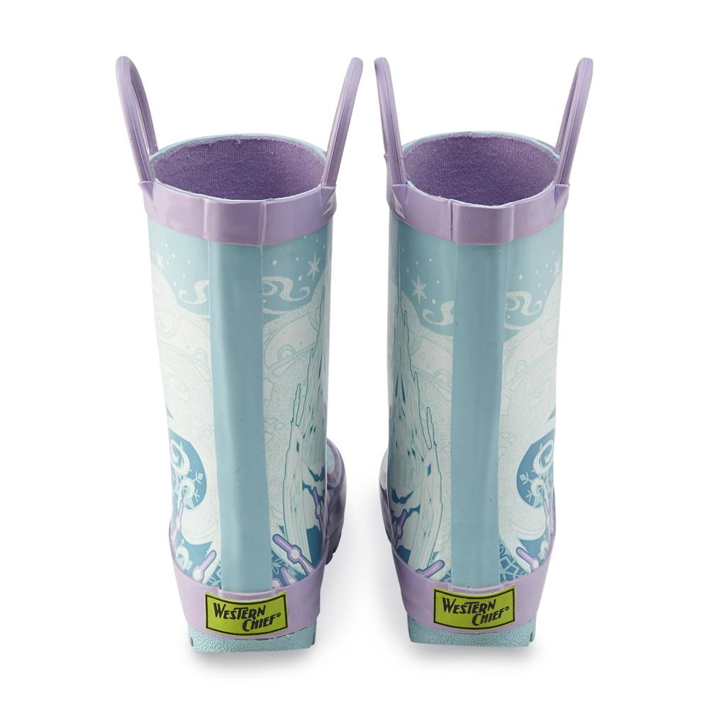 Western Chief Disney's Frozen Girl's Elsa & Anna Purple/Blue Rain Boot