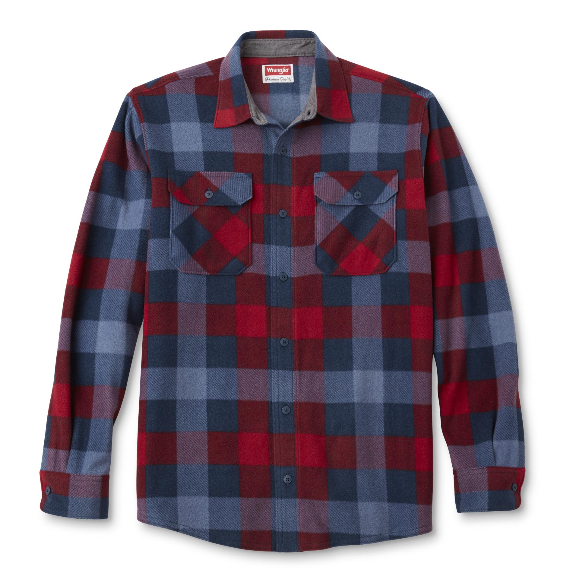 Wrangler Men's Relaxed Fit Flannel Shirt Plaid