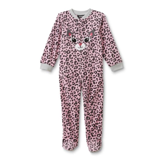 Joe Boxer Infant & Toddler Girls' Footed Sleeper Pajamas Leopard