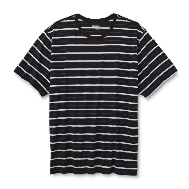 Basic Editions Men's Big & Tall Crew-Neck T-Shirt - Striped