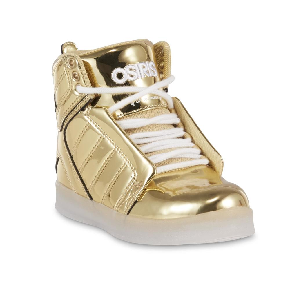 Osiris Girls' Skyrise Goldtone High-Top Light Up Fashion Sneaker