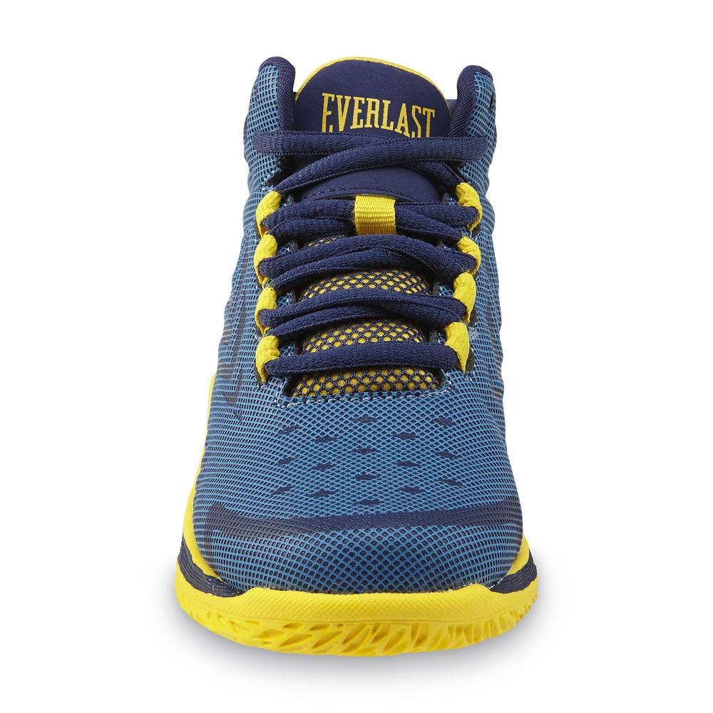 Everlast&reg; Boy's Dribble Blue/Yellow High-Top Basketball Shoe