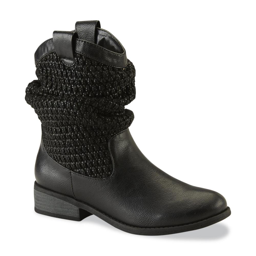 Qupid Women's Gigi Black Slouchy Boot
